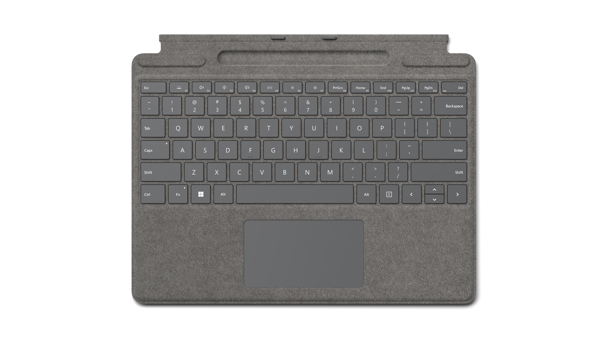 Купить Microsoft Surface Pro Signature Keyboard - Tastatur - mit Touchpad, Beschleunigungsmesser, Surface Slim Pen 2 Ablage- und Ladeschale - QWERTZ - Schweiz - Platin - kommerziell - für Surface Pro 8, Pro X (8XB-00068) в магазине wardena.ru