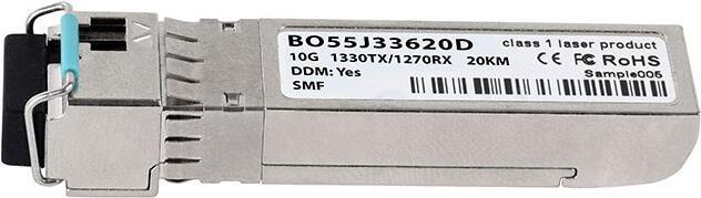 Купить Kompatibler Ciena SFP-10G-BX-D BlueOptics BO55J33620D SFP+ Bidi Transceiver, LC-Simplex, 10GBASE-BX-D, Singlemode Fiber, TX1330nm/RX1270nm, 20KM, DDM, 0°C/+70°C (SFP-10G-BX-D-20-CI-BO) в магазине wardena.ru
