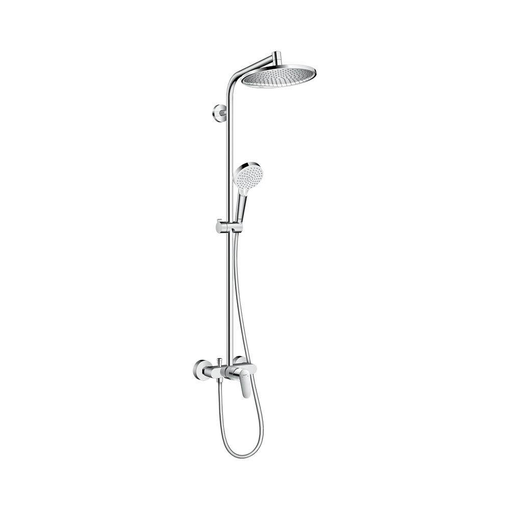Купить Hansgrohe Crometta S 240 1jet Showerpipe Ecosmart душевая система хром 27269000 в магазине wardena.ru