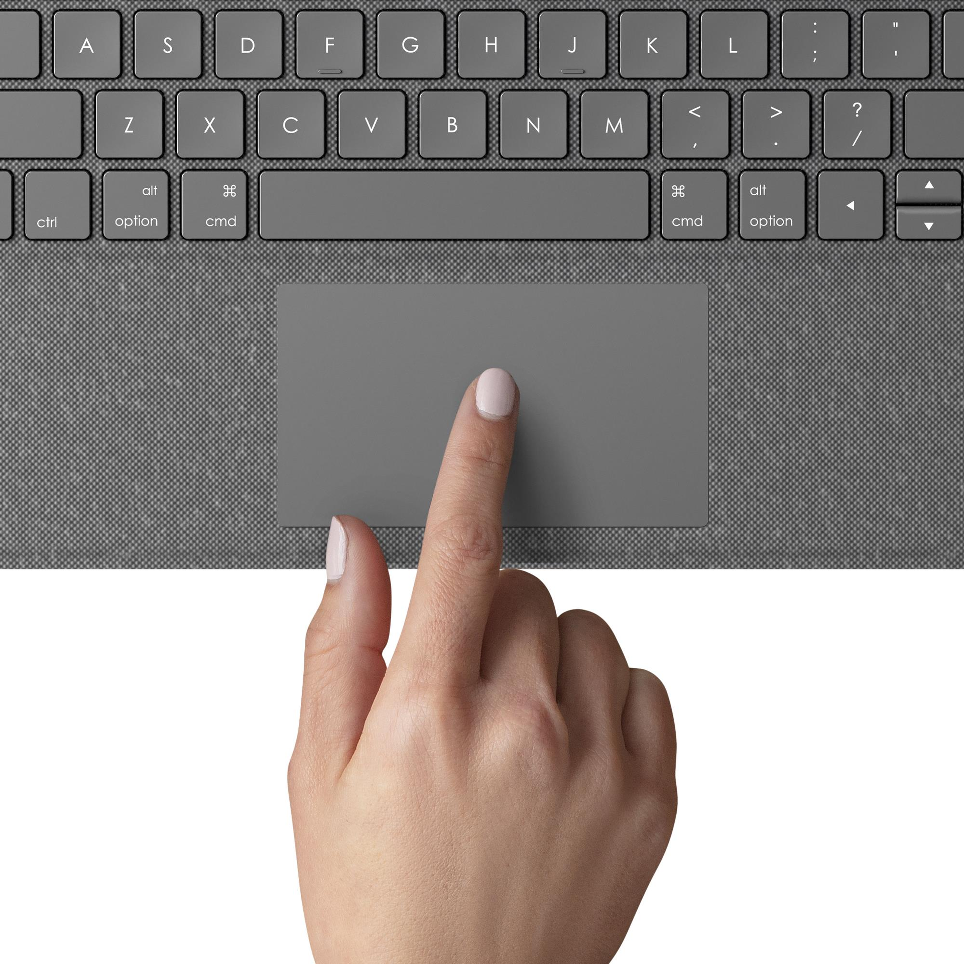 Купить Logitech Folio Touch - Tastatur und Foliohülle - mit Trackpad - hinterleuchtet - Apple Smart connector - QWERTY - Spanisch - Oxford Gray - für Apple 10.9"  iPad Air (4. Generation) (920-009964) в магазине wardena.ru