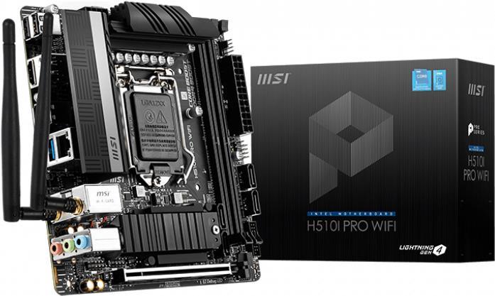 Купить MSI H510I PRO WIFI - Motherboard - Mini-ITX - LGA1200-Sockel - H510 - USB 3.2 Gen 1 - 2.5 Gigabit LAN, Wi-Fi, Bluetooth - Onboard-Grafik (CPU erforderlich) - HD Audio (8-Kanal) (7D16-002R) в магазине wardena.ru