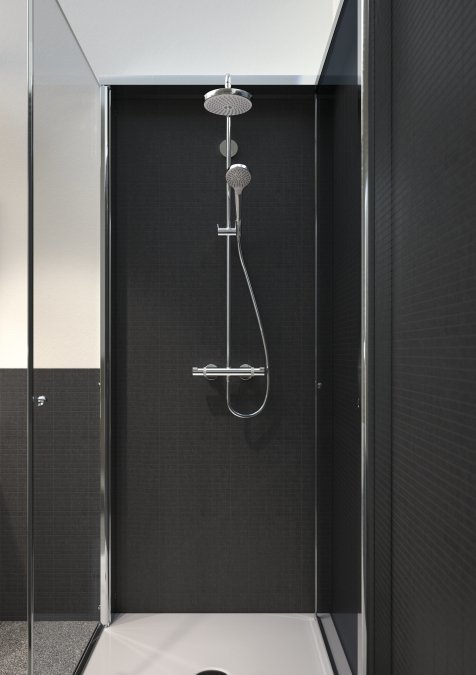 Купить Hansgrohe Croma Select S 180 2jet душевая система хром-белый матовый 27253400 в магазине wardena.ru