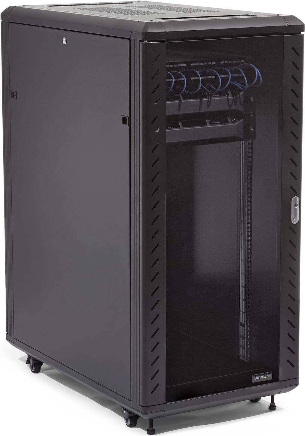 Купить StarTech.com 32HE 48,30cm (19")  Serverschrank mit Glastür (BxTxH) 600 x 1000 x 1552mm - Verschließbarer Netzwerkschrank mit Rollen und verstellbarer Tiefe von 152-813mm- 800kg Traglast (RK3236BKF) - Schrank Netzwerkschr в магазине wardena.ru