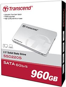 Купить Transcend SSD220S - SSD - 960 GB - intern - 2.5" (6.4 cm) - SATA 6Gb/s (TS960GSSD220S) в магазине wardena.ru