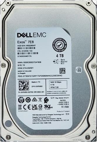 Купить Dell EMC 4TB HARD DRIVE SAS 12GBPS 7K 512N 3.5" CABLED CUS KIT (400-BLES) в магазине wardena.ru