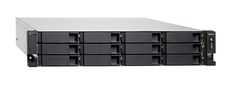 Купить QNAP TS-h1283XU-RP E-2236 Eingebauter Ethernet-Anschluss Rack (2U) Schwarz - Grau NAS (TS-H1283XU-RP-E2236-32G) в магазине wardena.ru