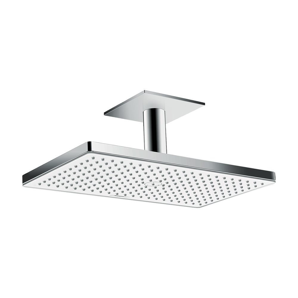 Купить Hansgrohe Rainmaker Select Верхний душ 460 1jet EcoSmart 9 л/мин с потолочным подсоединением хром-белый матовый 24012400 в магазине wardena.ru