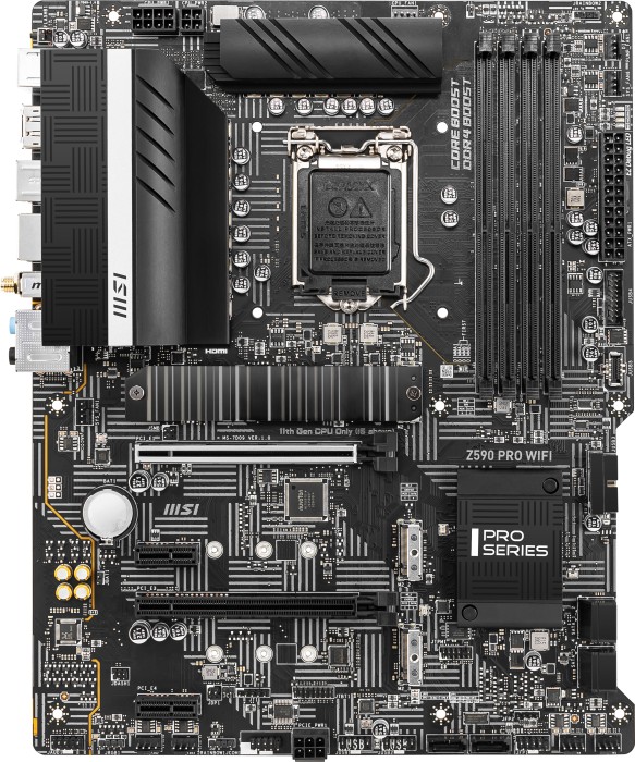 Купить MSI Z590-A PRO - Motherboard - ATX - LGA1200-Sockel - Z590 - USB-C Gen2, USB 3,2 Gen 1, USB 3,2 Gen 2, USB-C Gen 2x2 - 2,5 Gigabit LAN - Onboard-Grafik (CPU erforderlich) - HD Audio (8-Kanal) (7D09-003R) в магазине wardena.ru