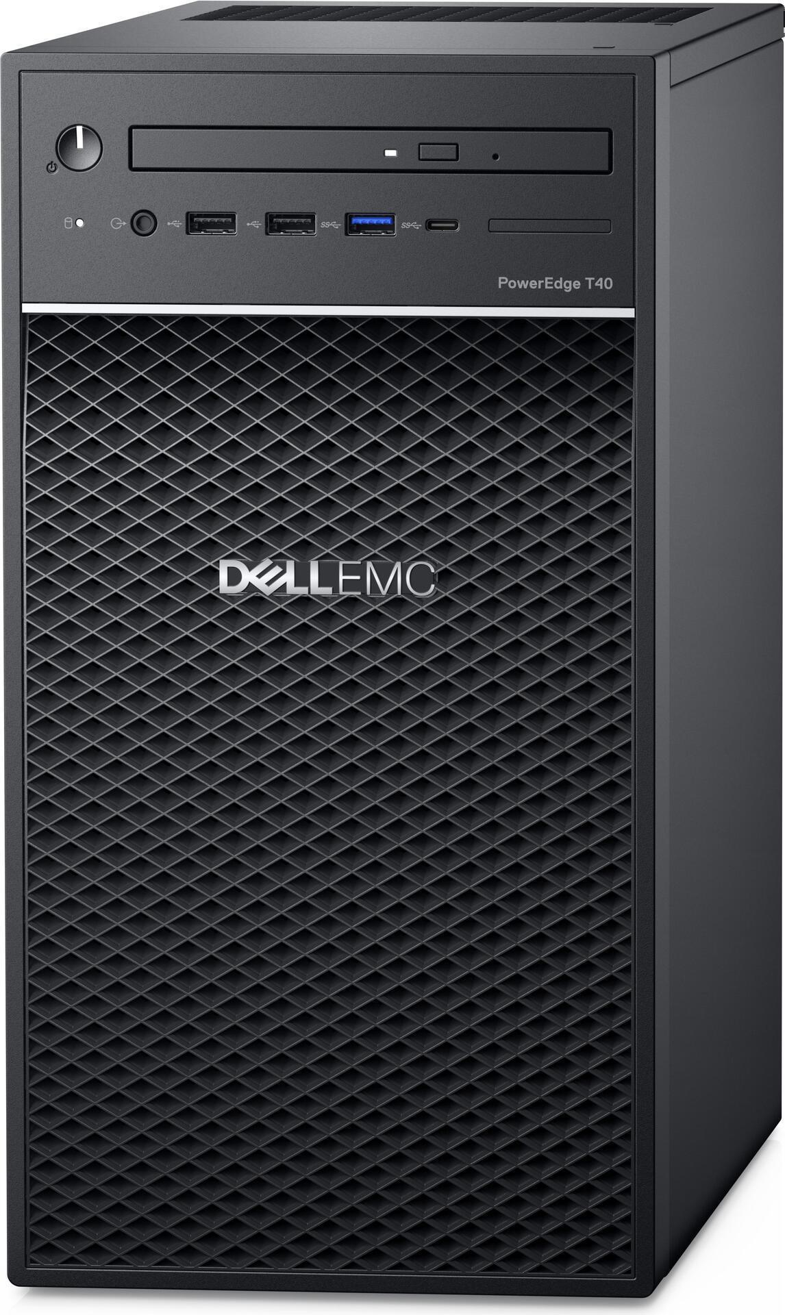 Купить Dell EMC PowerEdge T40 - Server - Tower - 1-Weg - 1 x Xeon E-2224G / 3.5 GHz - RAM 8 GB - HDD 1 TB - DVD-Writer - UHD Graphics P630 - GigE - kein Betriebssystem - Monitor: keiner - Schwarz - BTS - mit 1 Jahr Vor-Ort-Basi (550HK) в магазине wardena.ru