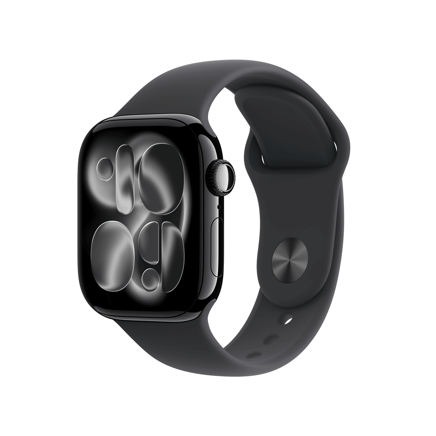 Купить Apple Watch Series 11 GPS + Cellular 42mm Jet Black Aluminium Case with Black Sport Band - M/L (MF854ZR/A) в магазине wardena.ru