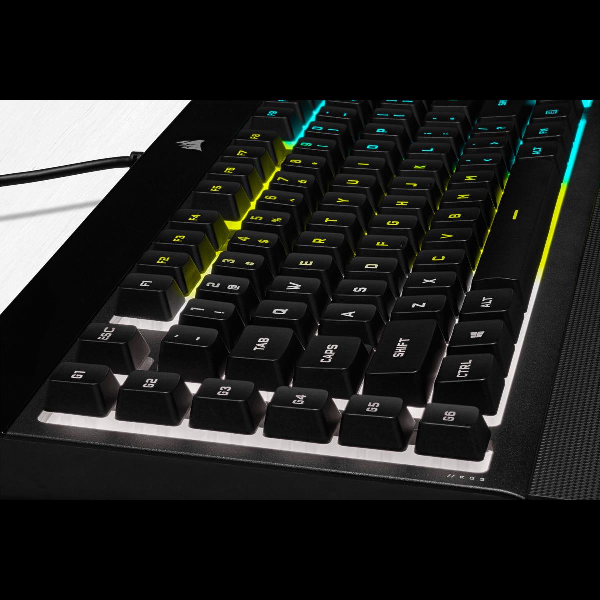 Купить CORSAIR Gaming K55 RGB PRO - Tastatur - Hintergrundbeleuchtung - USB - Deutsch - Schwarz (CH-9226765-DE) в магазине wardena.ru