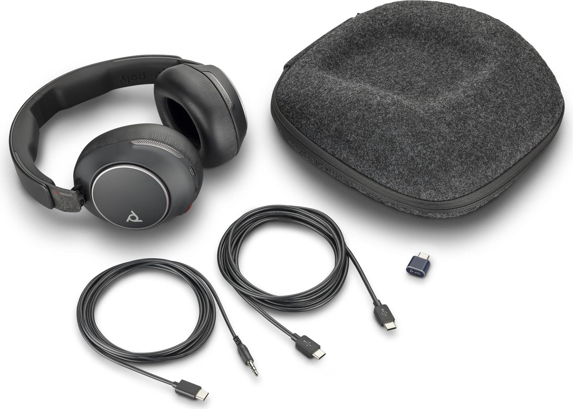 Купить HP POLY Poly Voyager Surround 80 UC - Voyager Surround 80 series - Headset - Over-Ear - Bluetooth - kabellos - aktive Rauschunterdrückung - Adapter USB-C via Bluetooth - Schwarz - Certified for Microsoft Teams Open Offic (8G7T9AA) в магазине wardena.ru