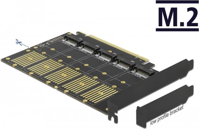 Купить DeLOCK PCI Express x16 Card to 5 x internal M.2 Key B / SATA - Speicher-Controller - M.2 - M.2 Card Low-Profile - 6 Gbit/s - PCIe 3.0 x16 (90435) в магазине wardena.ru