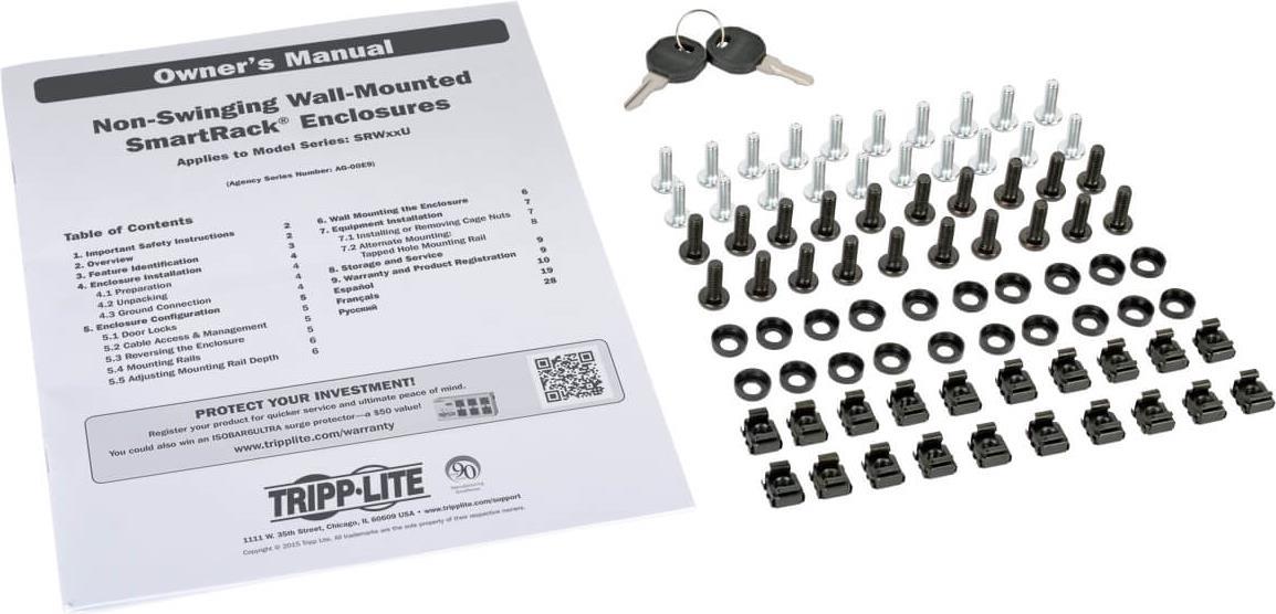 Купить Tripp Lite SRW12UG SmartRack tiefenverstellbarer 12-HE-Schrank mit flachem Profil - kleinem Rack-Gehäuse - Wandhalterung - transparentes Acrylglasfenster (SRW12UG) в магазине wardena.ru