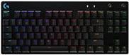 Купить Logitech Pro X - Tastatur - Hintergrundbeleuchtung - USB - QWERTY - US International - Tastenschalter: GX Red Linear - Schwarz (920-009849) в магазине wardena.ru