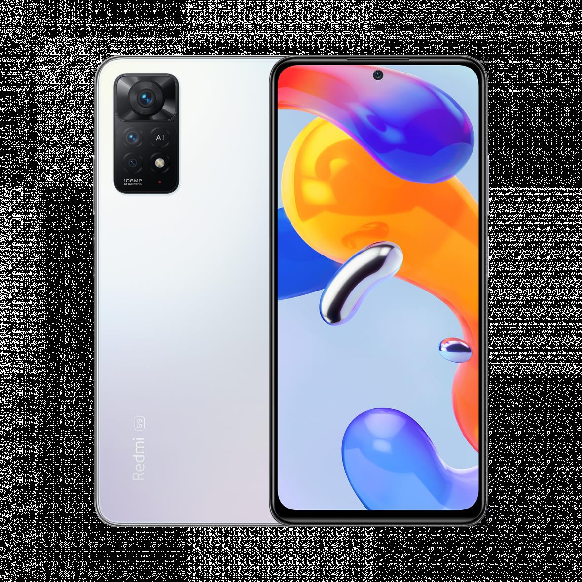 Купить Xiaomi Redmi Note 11 Pro 5G 16,9 cm (6.67" ) Hybride Dual-SIM Android 11 USB Typ-C 6 GB 128 GB 5000 mAh Weiß (38131) (MZB0AVWEU) в магазине wardena.ru