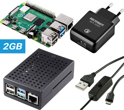 Купить TRU COMPONENTS Pure Set Raspberry Pi® 4 B 2 GB 4 x 1.5 GHz inkl. Netzteil, inkl. Gehäuse в магазине wardena.ru