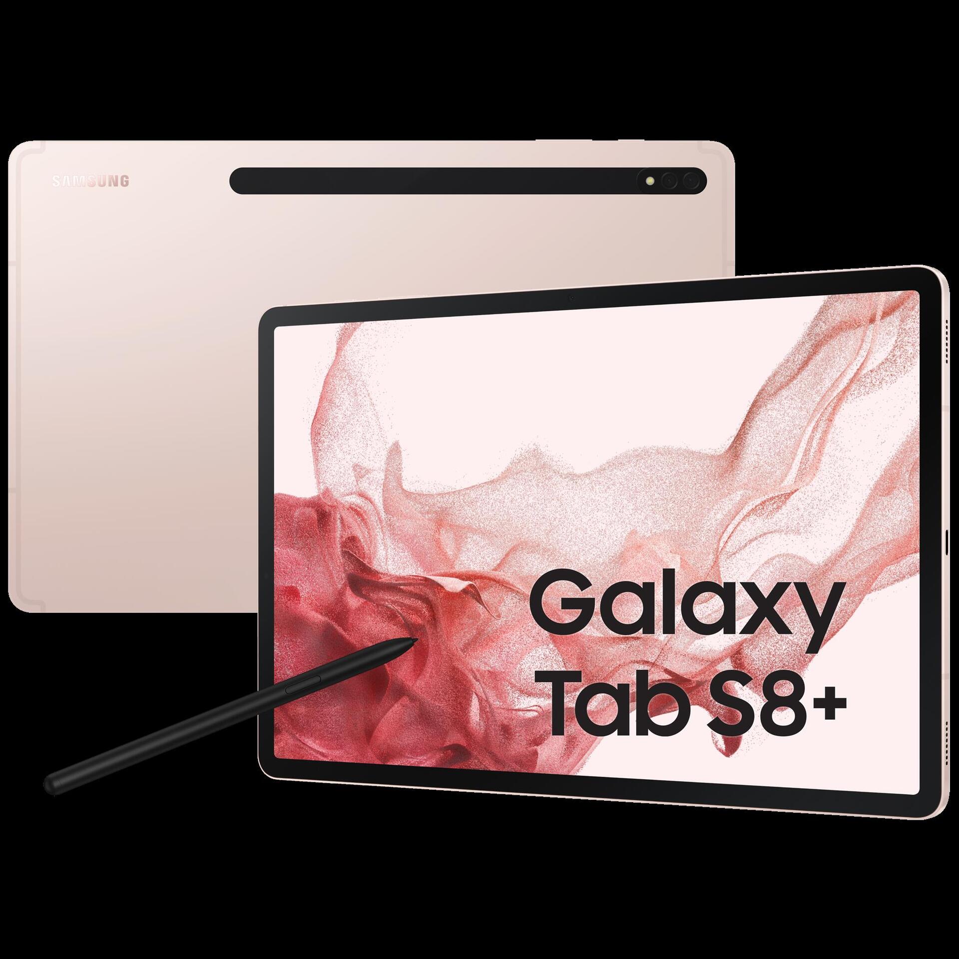 Купить Samsung Galaxy Tab S8+ - Tablet - Android - 128 GB - 31.5 cm (12.4") Super AMOLED (2800 x 1752) - microSD-Steckplatz - rosa goldfarben (SM-X800NIDAEUE) в магазине wardena.ru