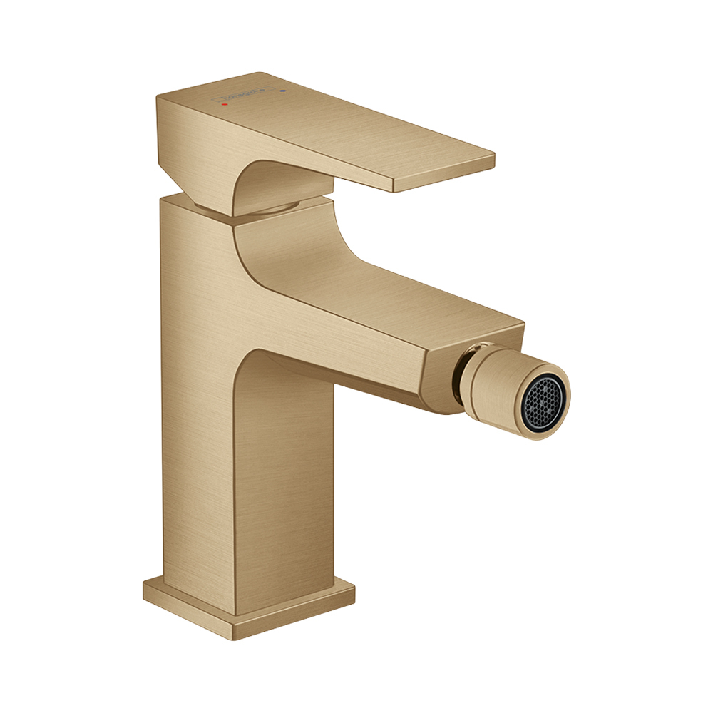 Купить Hansgrohe Metropol Смеситель для биде однорычажный со сливным клапаном Push-Open бронза 32520140 в магазине wardena.ru