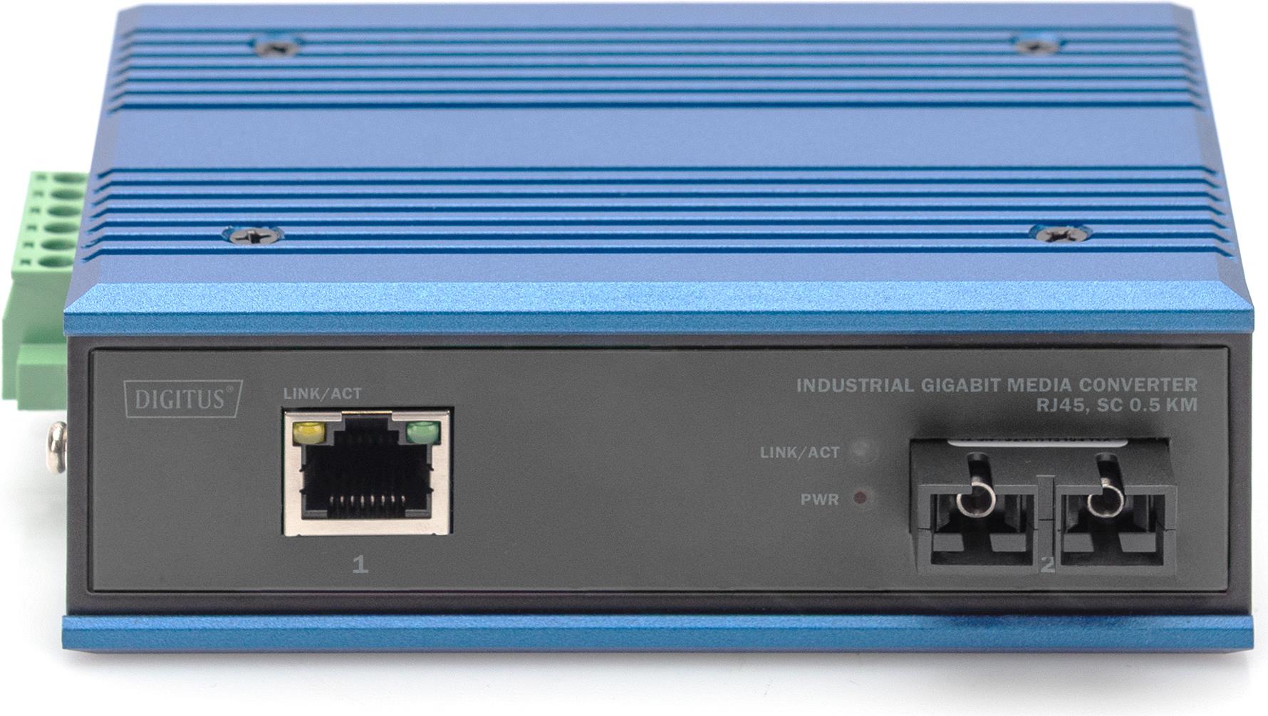 Купить Digitus Industrieller Gigabit Medien Konverter RJ45, SC 0.5km. Maximale Datenübertragungsrate: 1000 Mbit/s, Converter Eingangsschnittstelle: 10Base-T, 100Base-T, 1000Base-T, Converter output Oberfläche: 1000Base-SX. Opti (DN-652101-1) в магазине wardena.ru