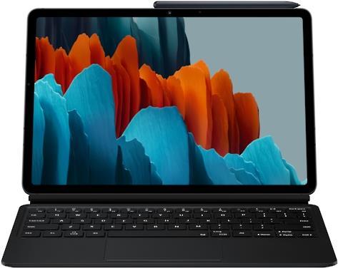 Купить Samsung Book Cover Keyboard EF-DT870 - Tastatur und Foliohülle - mit Touchpad - POGO pin - Schwarz - für Galaxy Tab S7 (EF-DT870UBEGEU) в магазине wardena.ru