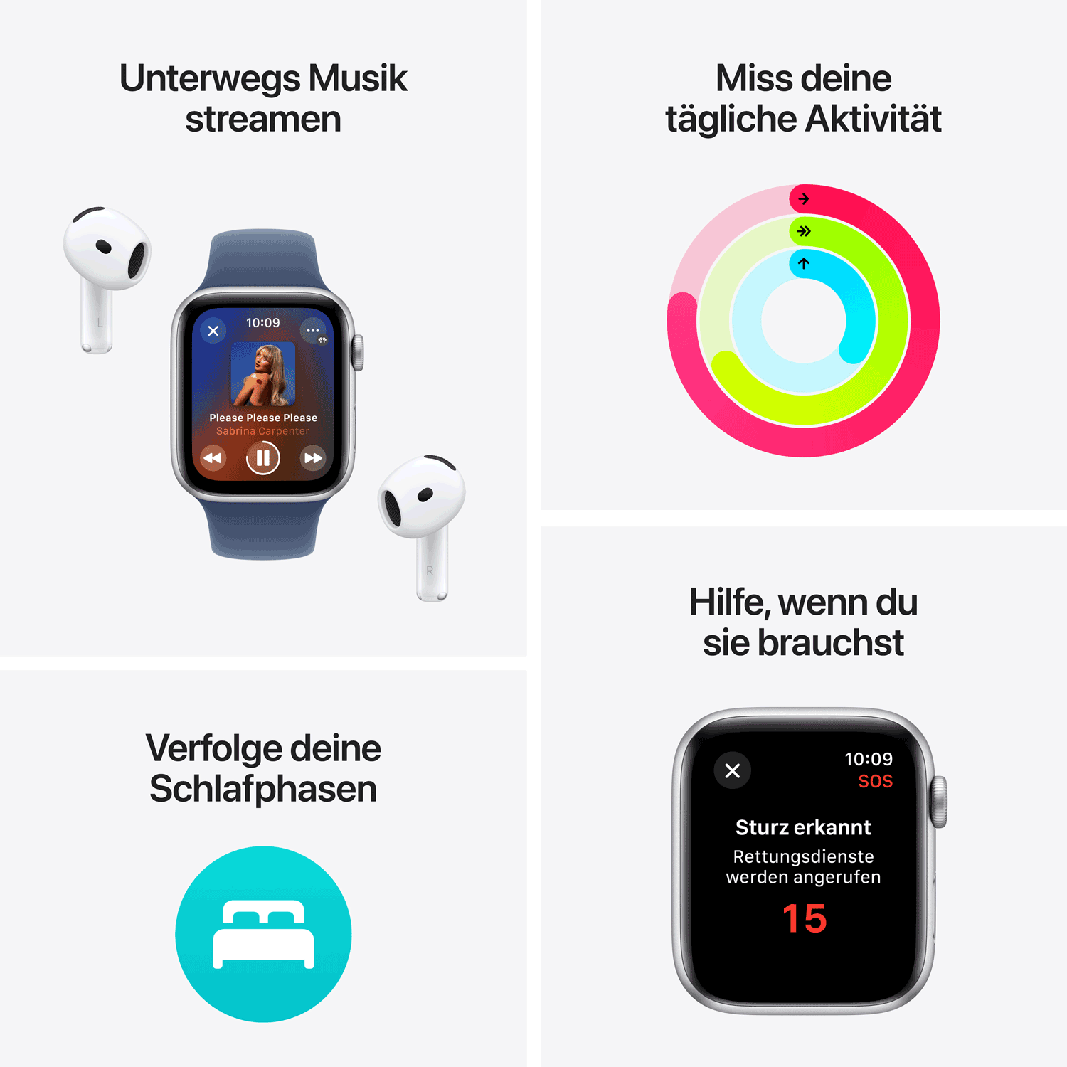 Купить Apple Watch SE GPS + Cellular 40mm Silver Aluminium Case mit Blue Cloud Sport Band (MXGE3QF/A) в магазине wardena.ru