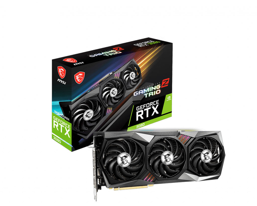 Купить MSI GeForce RTX 3080 GAMING Z TRIO 10G LHR - Grafikkarten - GF RTX 3080 - 10 GB GDDR6X - PCIe 4.0 - HDMI, 3 x DisplayPort (V389-203R) в магазине wardena.ru