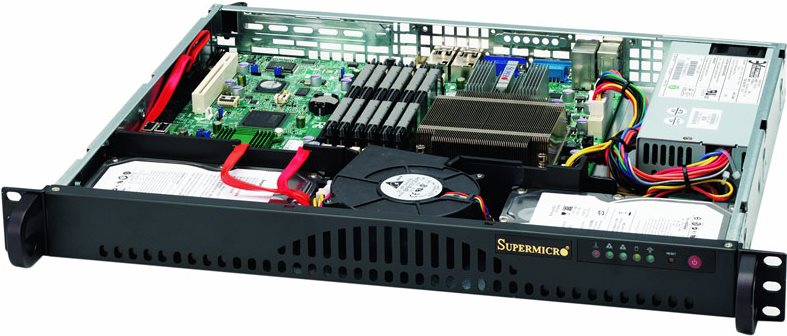 Купить Super Micro Supermicro SC512 L-200B - Rack - einbaufähig - 1U - ATX 200 Watt - Schwarz - USB (CSE-512L-200B) в магазине wardena.ru
