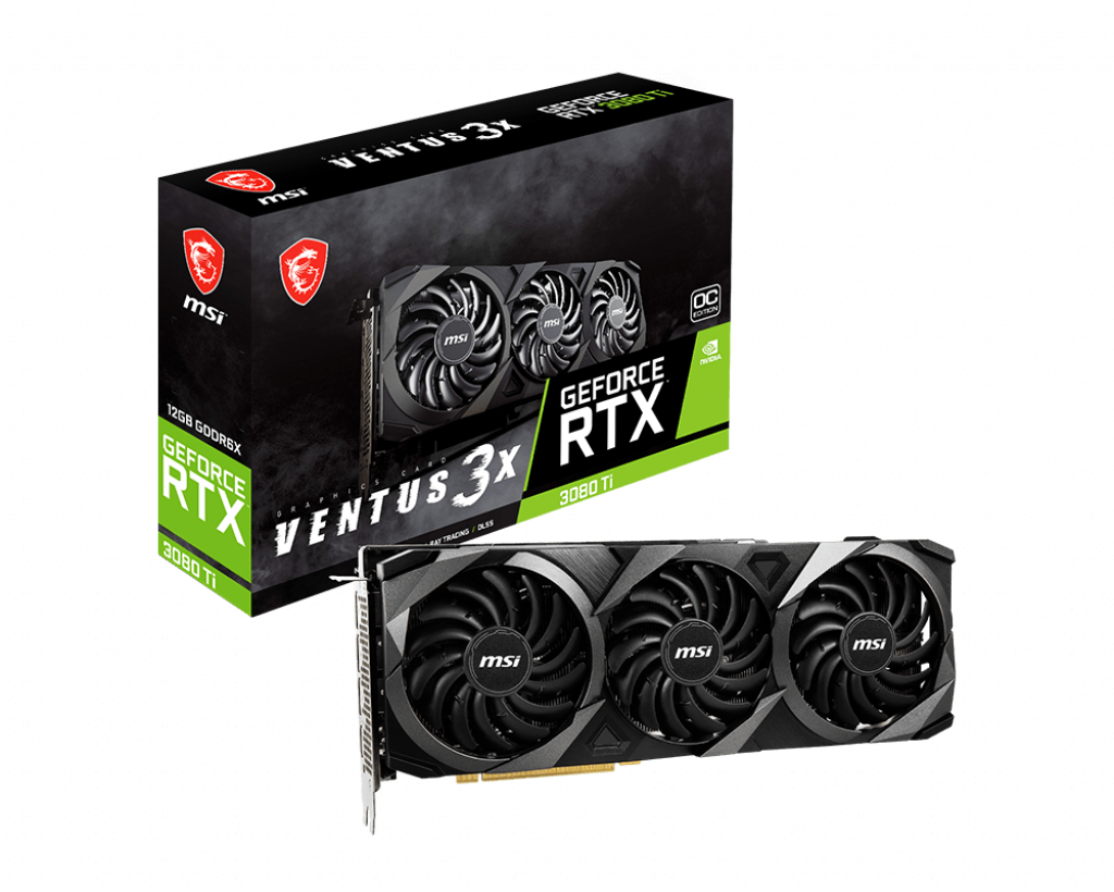 Купить MSI GeForce RTX 3080 Ti VENTUS 3X 12G OC - Grafikkarten - GF RTX 3080 Ti - 12 GB GDDR6X - PCIe 4.0 - HDMI, 3 x DisplayPort (V389-059R) в магазине wardena.ru