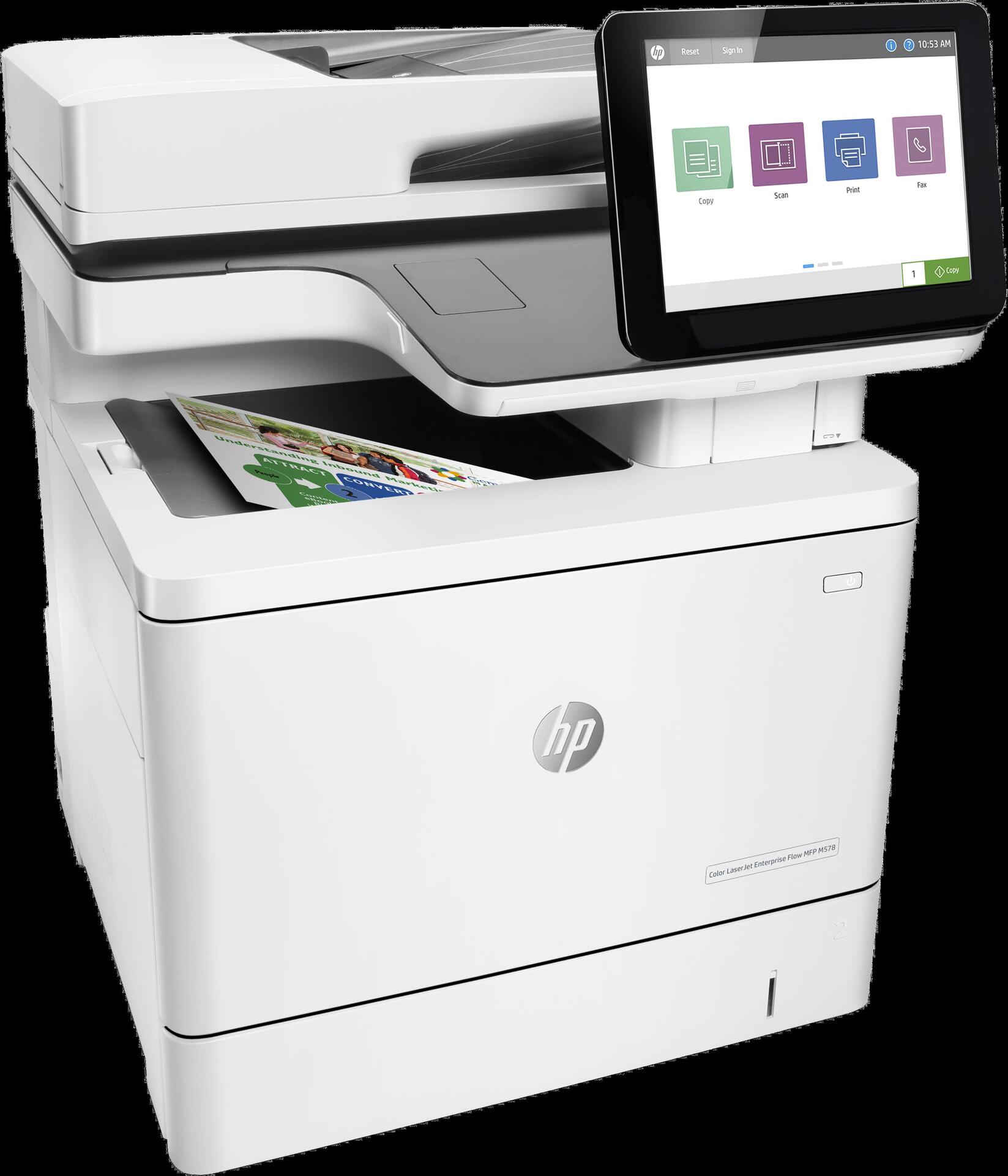 Купить HP Inc HP LaserJet Enterprise Flow MFP M578c - Multifunktionsdrucker - Farbe - Laser - Legal (216 x 356 mm) (Original) - A4/Legal (Medien) - bis zu 38 Seiten/Min. (Kopieren) - bis zu 38 Seiten/Min. (Drucken) - 650 Blatt (7ZU87A#B19) в магазине wardena.ru