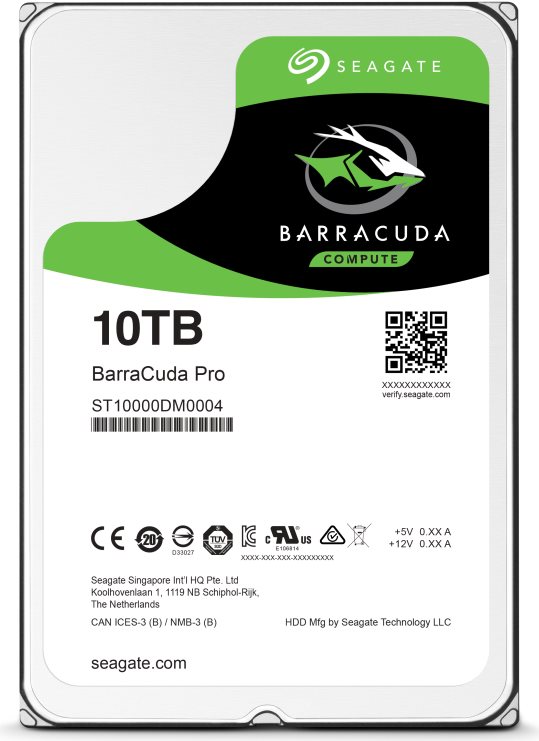 Купить Seagate Barracuda Pro ST10000DM0004 - Festplatte - 10 TB - intern - 3.5" (8.9 cm) - SATA 6Gb/s - 7200 U/min - Puffer: 256 MB в магазине wardena.ru