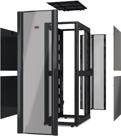 Купить APC NetShelter SX Deep Enclosure Without Sides - Schrank - Netzwerkschrank - Schwarz - 42U - 48.3 cm (19") (AR3100X609) в магазине wardena.ru