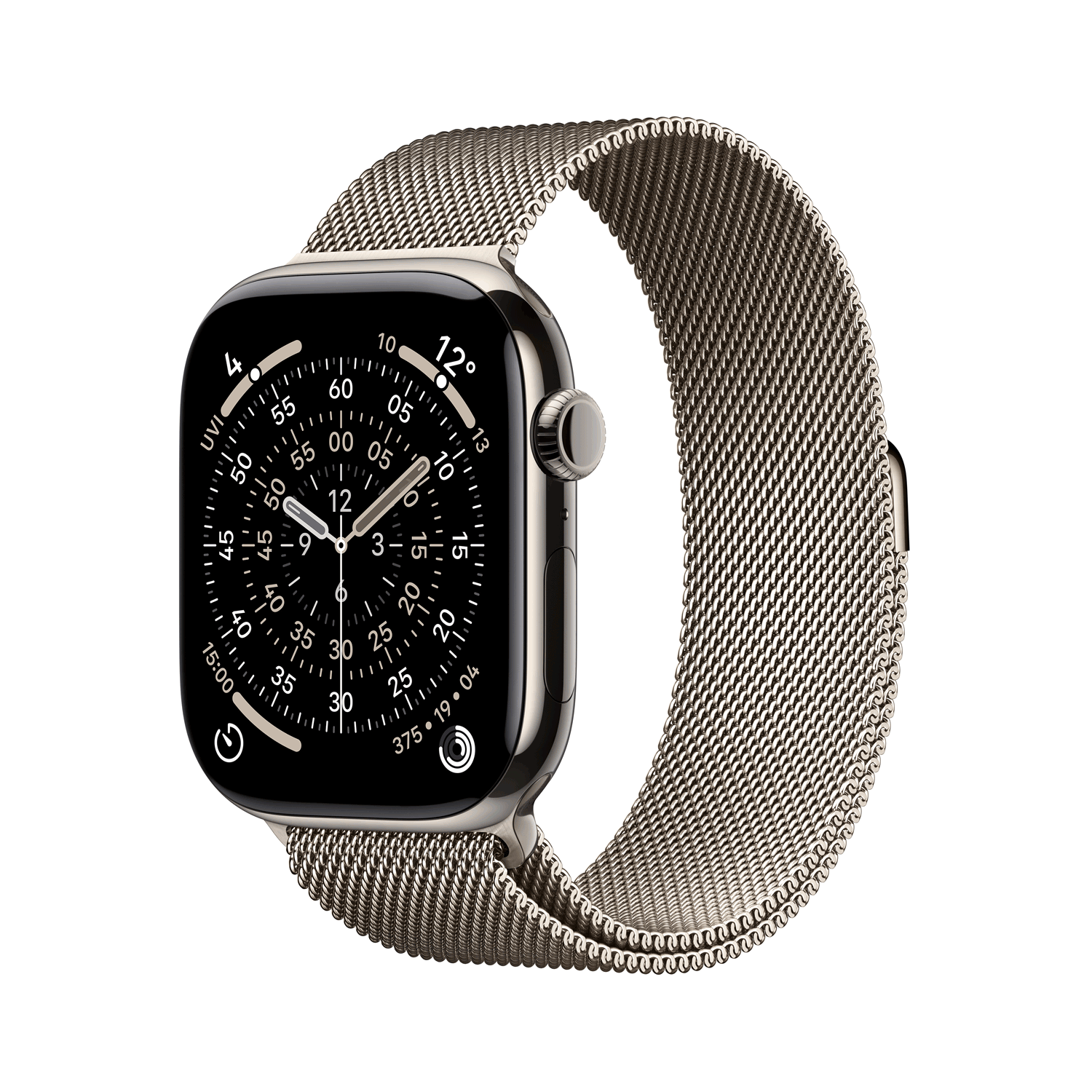 Купить Apple Watch Series 11 GPS + Cellular 46mm Natural Titanium Case with Natural Milanese Loop - M/L (MFD04ZR/A) в магазине wardena.ru