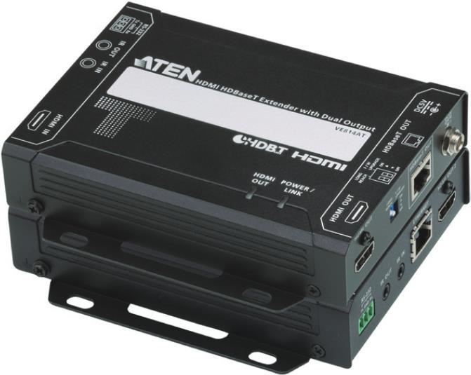 Купить ATEN HDMI HDBaseT Extender mit zwei Ausgängen (4K bei 100 m) (HDBaseT Klasse A) - 4096 x 2160 Pixel - AV-Sender & -Empfänger - 150 m - Kabelgebunden - 3D - HDCP (VE814A-ATA-G) в магазине wardena.ru