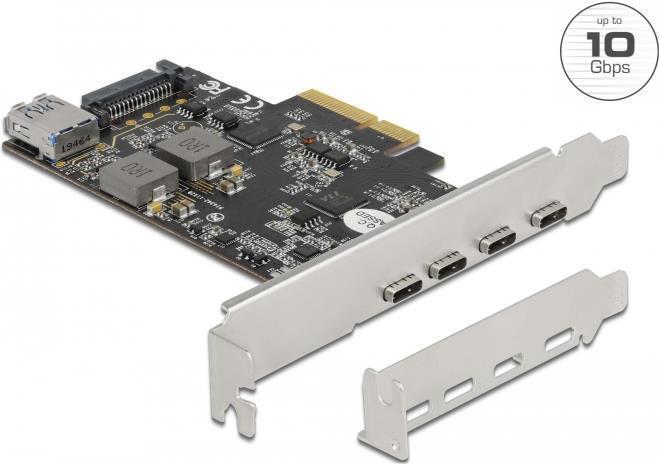 Купить Delock - USB-Adapter - PCIe 3.0 x4 Low-Profile - USB-C 3,2 Gen 2 x 4 + USB 3,2 Gen 2 (intern) x 1 (90059) в магазине wardena.ru
