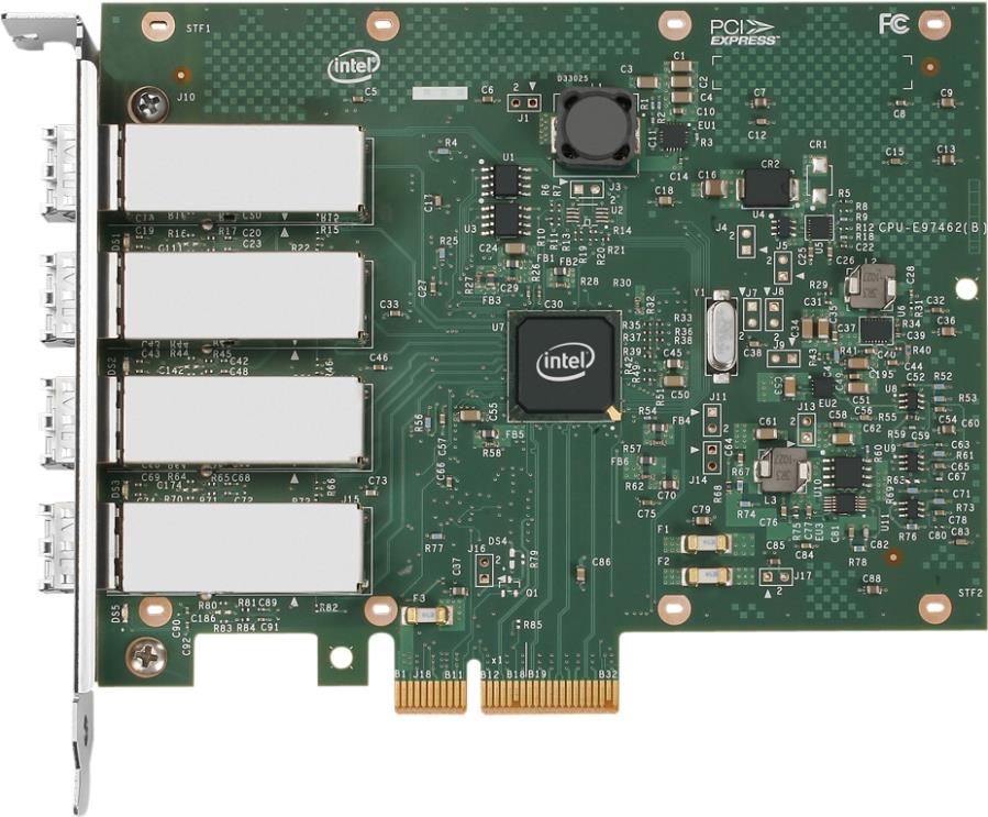 Купить Intel ETHERNET I350-F4 SERVER ADAPTER RJ45 PCI-E BULK (I350F4BLK) в магазине wardena.ru