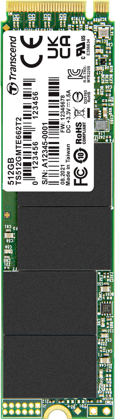 Купить Transcend MTE662T2 M.2 512 GB PCI Express 3.0 3D NAND NVMe (TS512GMTE662T2) в магазине wardena.ru
