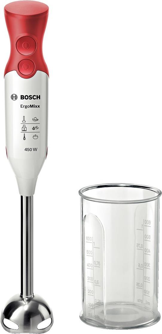 Купить Bosch ErgoMixx MSM64110 - Handmixer - 450 W - Weiß/Rot в магазине wardena.ru