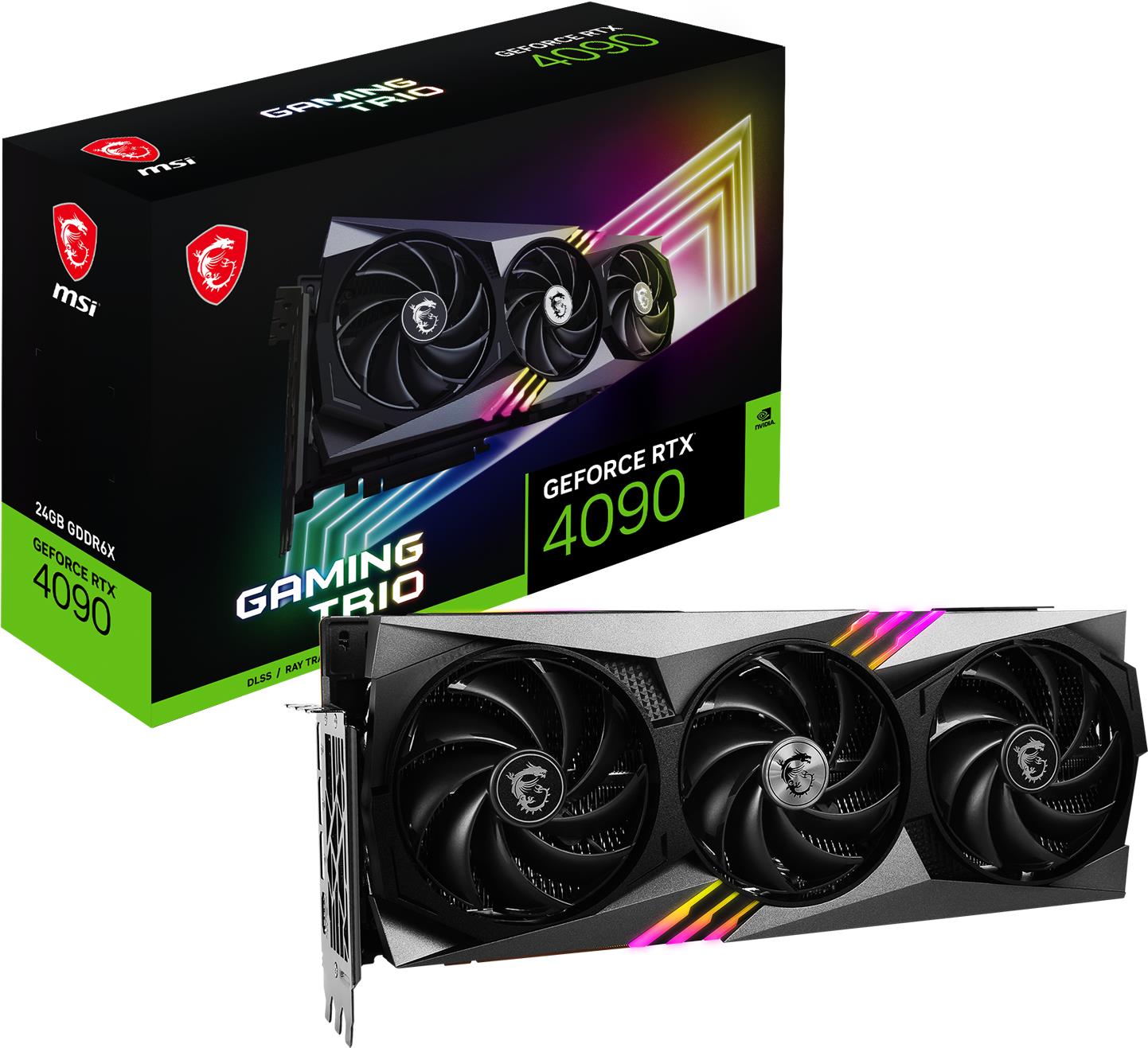 Купить MSI GeForce RTX 4090 GAMING TRIO 24G - Grafikkarten - NVIDIA GeForce RTX 4090 - 24GB GDDR6X - PCIe 4,0 - HDMI, 3 x DisplayPort (V510-014R) в магазине wardena.ru