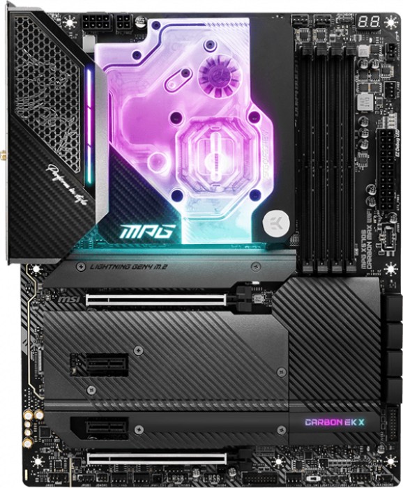 Купить MSI MPG X570S CARBON EK X - Motherboard - ATX - Socket AM4 - AMD X570 Chipsatz - USB-C Gen2, USB 3.2 Gen 1, USB 3.2 Gen 2 - 2.5 Gigabit LAN, Wi-Fi, Bluetooth - Onboard-Grafik (CPU erforderlich) - HD Audio (8-Kanal) (7D52-002R) в магазине wardena.ru