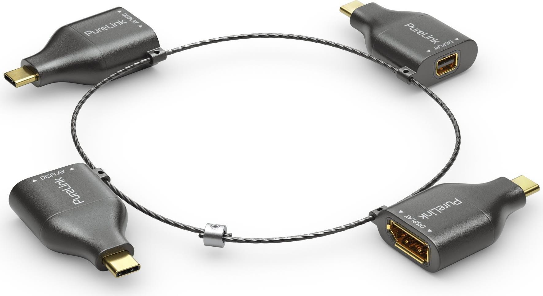 Купить PureLink Adapter Ring Klein - 4x USB-C - USB-C > VGA/HDMI/miniDP/DP, schwarz PureLink Adapter Ring Klein - 4x USB-C - USB-C > VGA 1080p, USB-C > HDMI 4K30hz, USB-C > miniDP 4K60Hz, USB-C > DP 4K60Hz, gold plated, schwarz (IQ-AR300) в магазине wardena.ru