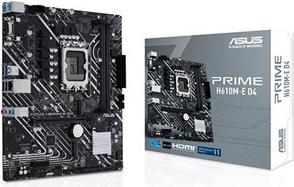 Купить ASUS PRIME H610M-E D4 - Motherboard - micro ATX - LGA1700-Sockel - H610 Chipsatz - USB 3.2 Gen 1 - Gigabit LAN - Onboard-Grafik (CPU erforderlich) - HD Audio (8-Kanal) (90MB19N0-M0EAY0) в магазине wardena.ru