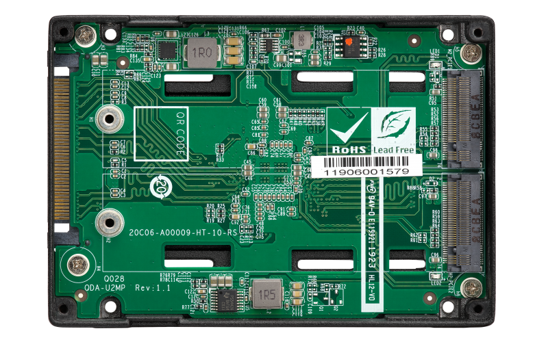 Купить QNAP QDA-U2MP Speicherlaufwerksgehäuse M.2 SSD-Gehäuse Schwarz (QDA-U2MP) в магазине wardena.ru