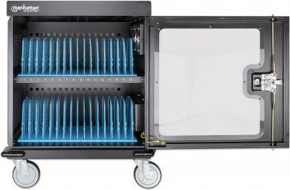 Купить Manhattan 180542 Beweglicher Wagen und Schrank Wagen zur Verwaltung tragbarer Geräte Schwarz (180542) в магазине wardena.ru