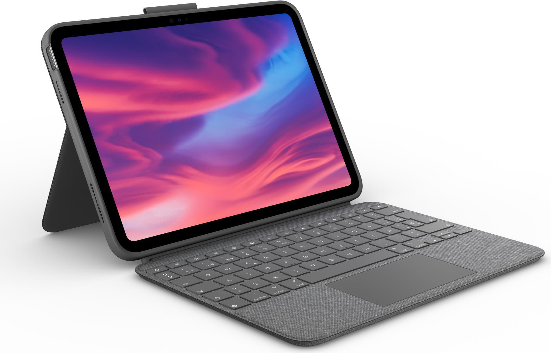 Купить Logitech Combo Touch - Tastatur und Foliohülle - mit Trackpad - hintergrundbeleuchtet - Apple Smart connector - QWERTY - Spanisch - Oxford Gray - für Apple 10.2"  iPad Wi-Fi, 10.5"  iPad Pro Wi-Fi, 10.9"  iPad Wi-Fi, iPa (920-011439) в магазине wardena.ru