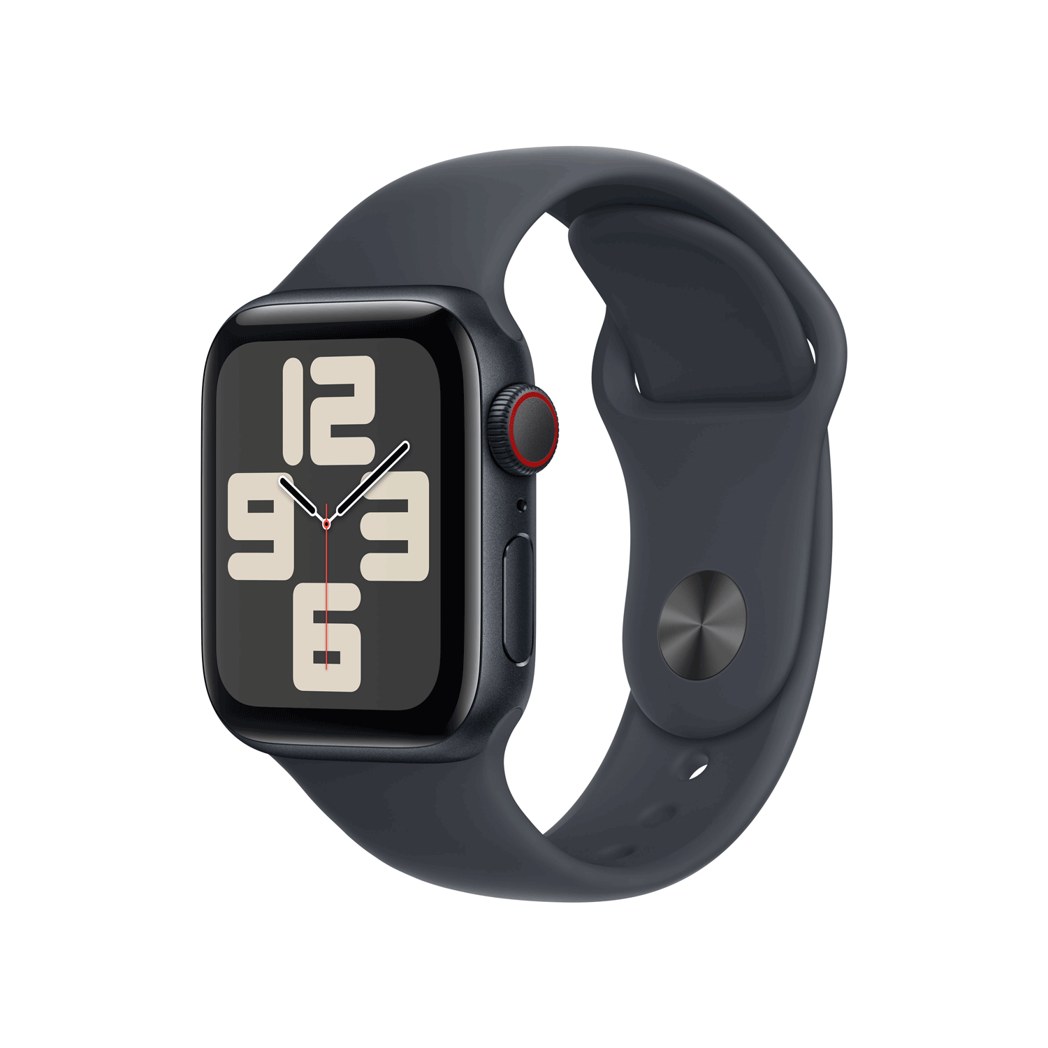 Купить Apple Watch SE GPS + Cellular 40mm Midnight Aluminium Case mit Midnight Sport Band - M/L (MXGD3QF/A) в магазине wardena.ru
