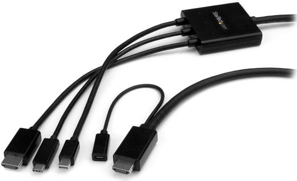 Купить StarTech.com USB-C, HDMI oder Mini DisplayPort auf HDMI Konverterkabel - 2m - USB Typ-C HDMI oder Mini DP zu HDMI Adapter - Adapterkabel - HDMI, Mini DisplayPort, 24 pin USB-C männlich zu HDMI, Mikro-USB Typ B (nur Strom (CMDPHD2HD) в магазине wardena.ru
