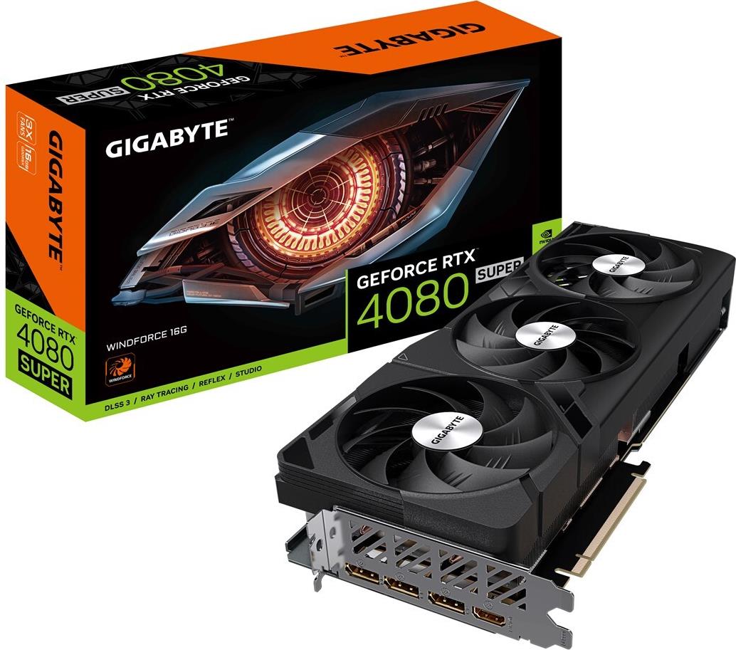 Купить Gigabyte GeForce RTX 4080 SUPER WINDFORCE 16G - GeForce RTX 4080 SUPER - 16 GB - GDDR6X - 256 Bit - 7680 x 4320 Pixel - PCI Express 4.0 (GV-N408SWF3-16GD) в магазине wardena.ru