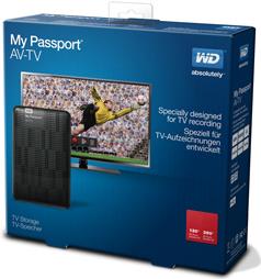 Купить WD My Passport AV-TV WDBHDK0010BBK - Festplatte - 1 TB - extern (tragbar) - USB 3.0 - Schwarz (WDBHDK0010BBK-EESN) в магазине wardena.ru