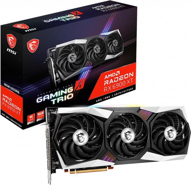 Купить MSI Radeon RX 6900 XT GAMING X TRIO 16G - Grafikkarten - Radeon RX 6900 XT - 16 GB GDDR6 - PCIe 4.0 - HDMI, 3 x DisplayPort (V395-007R) в магазине wardena.ru